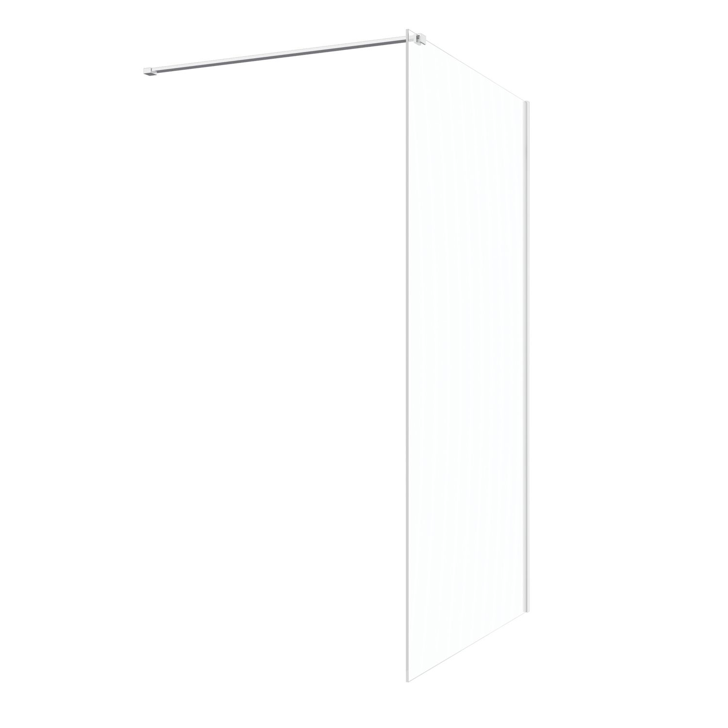 Palermo Semi-Framed Showerwall Glass Chrome 800mm x 1950mm (452AE)
