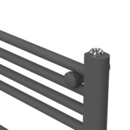 Flomasta 1200mm x 500mm 1815BTU Anthracite Flat  Towel Radiator