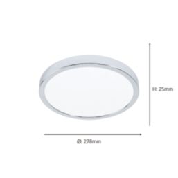 Eglo Fueva 6 LED Ceiling Light Chrome 14.2W 2000lm