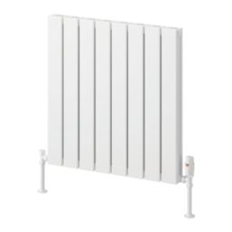 Reina Piatto Double 600mm x 595mm 2186BTU White Vertical Designer Radiator