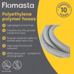 Flomasta Push-Fit Straight Flexible Hose 22mm x 22mm x 500mm
