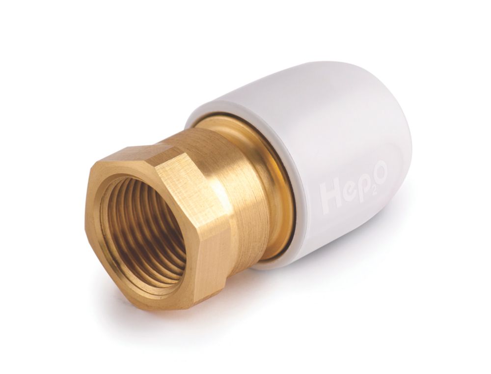 Hep2O  Plastic Push-Fit Adapting Female Coupler 10mm x 1/2"