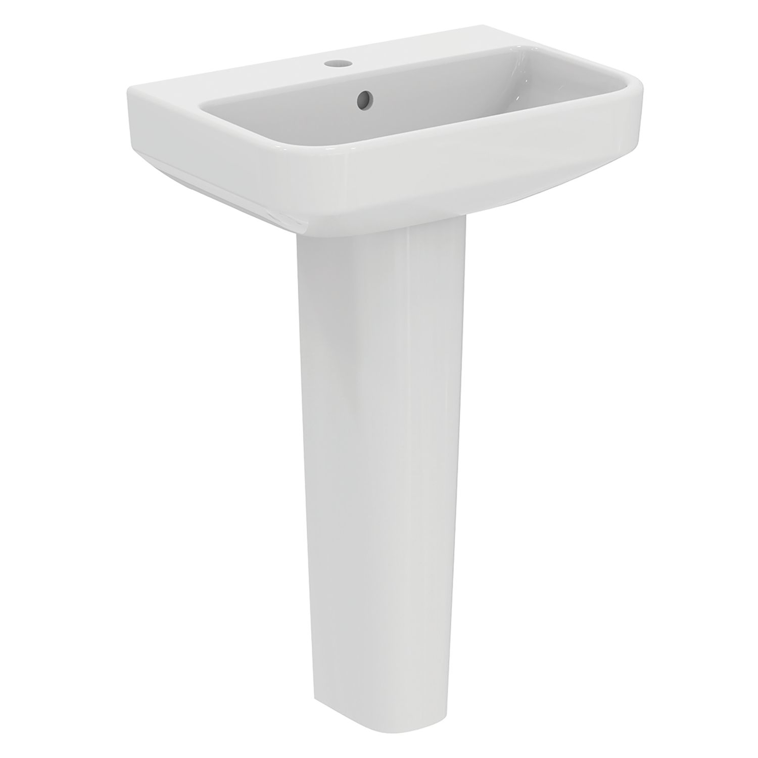 Ideal Standard i.life S Washbasin & Pedestal 1 Tap Hole 550mm (452HM)