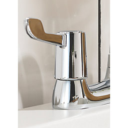 Streame by Abode ACT2045 Lever Deck-Mounted Bridge Mixer Chrome