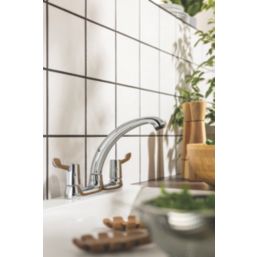 Streame by Abode ACT2045 Lever Deck Mounted Bridge Mixer Chrome