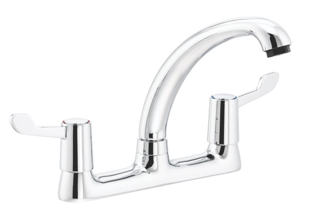 Streame by Abode ACT2045 Lever DeckMounted Bridge Mixer Chrome Screwfix