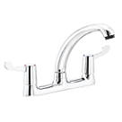 Streame by Abode ACT2045 Lever Deck-Mounted Bridge Mixer Chrome