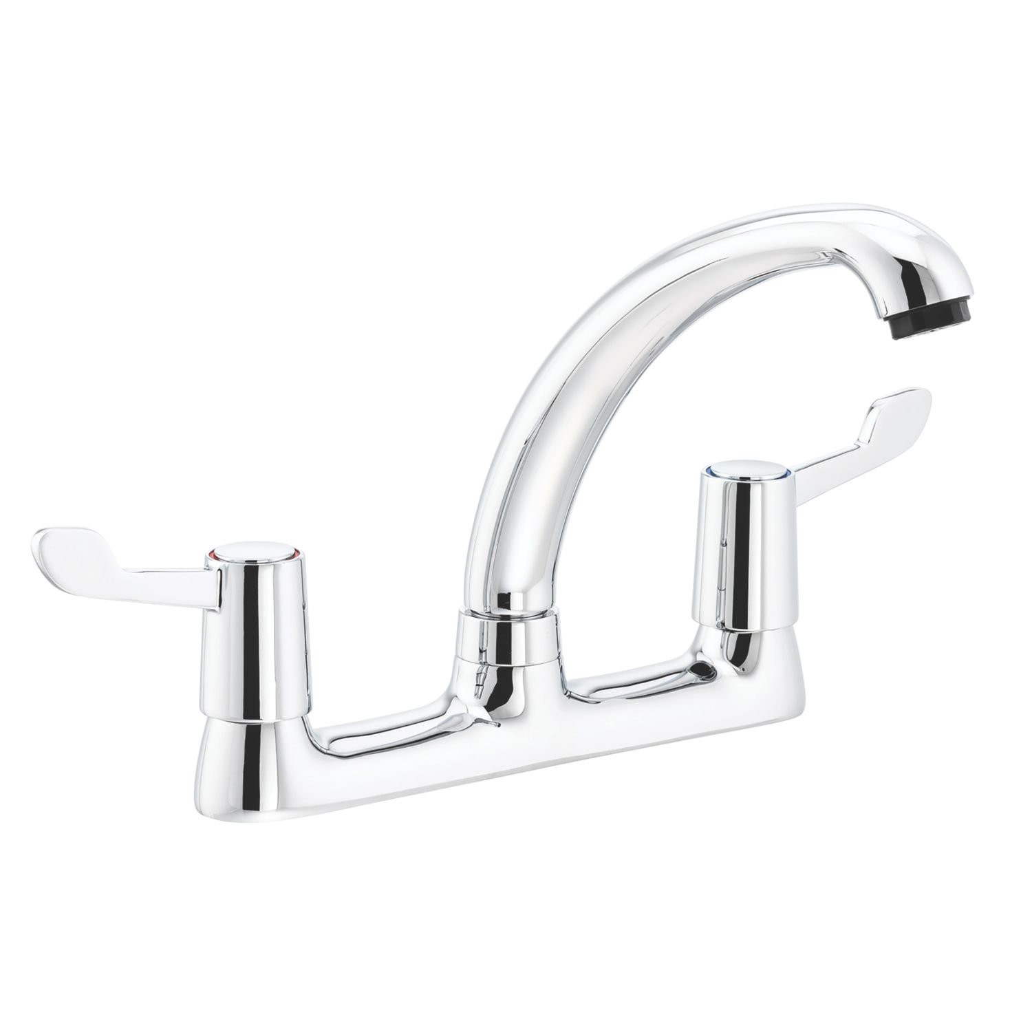 Streame by Abode ACT2045 Lever Deck Mounted Bridge Mixer Chrome (452JM)