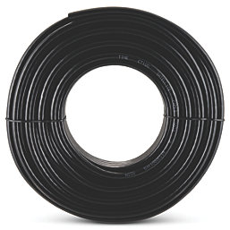 Time RG59 Black 1-Core Round Coaxial Cable 25m Drum