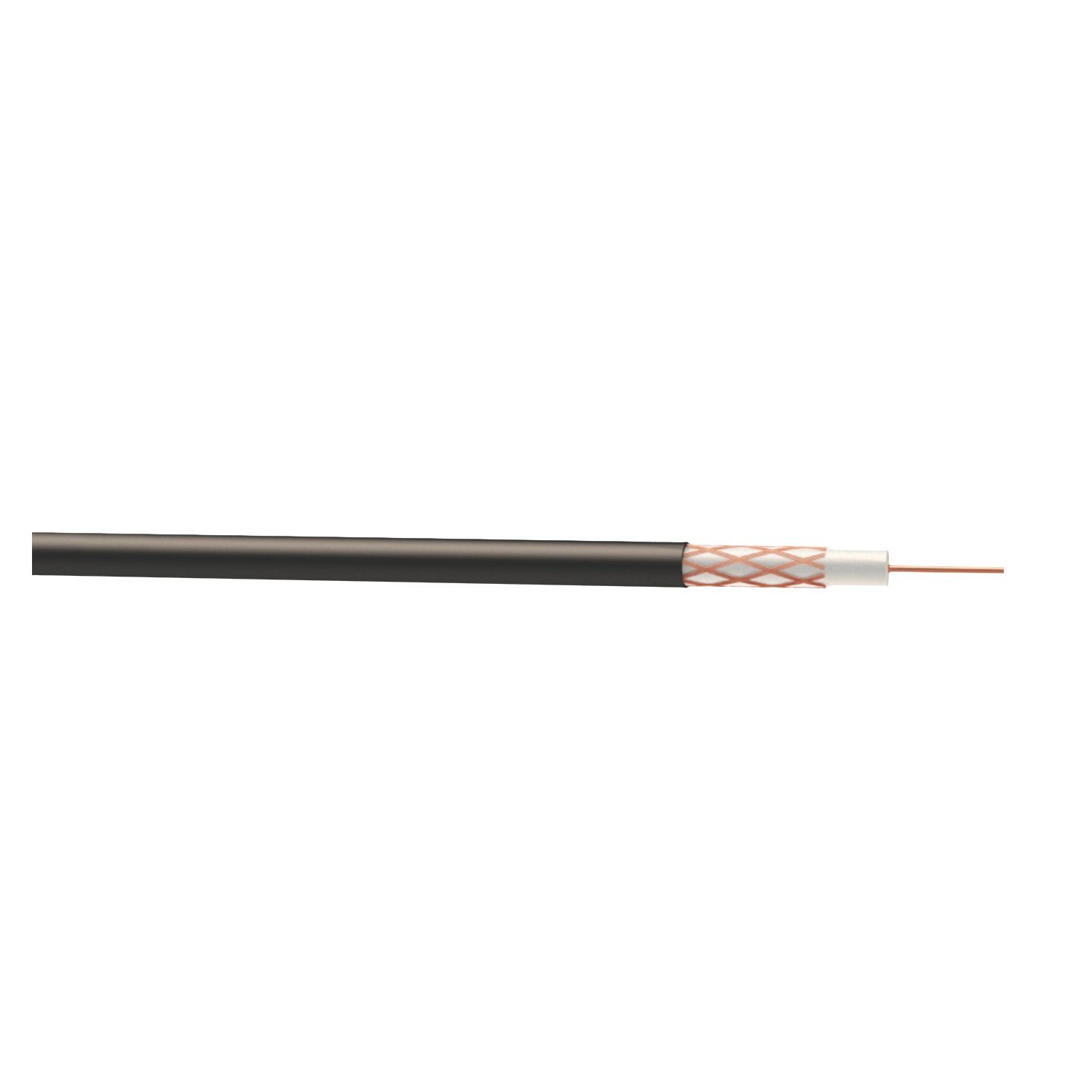 Time RG59 Black 1-Core Round Coaxial Cable 25m Drum (452JY)