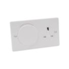 MagCharge  Raised Square with Qi2 Wireless Charging Socket 2-Gang 13A Unswitched Matt White with White Inserts