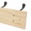 Essentials 6-Hook Rail Pine 685mm x 95mm