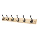Essentials 6-Hook Rail Pine 685mm x 95mm