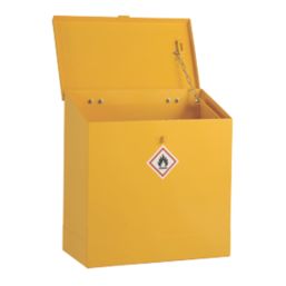 Barton  Flammable Liquid Sloping Top Storage Bin Yellow 609mm x 330mm x 660mm