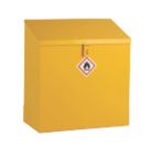 Barton  Flammable Liquid Sloping Top Storage Bin Yellow 609mm x 330mm x 660mm