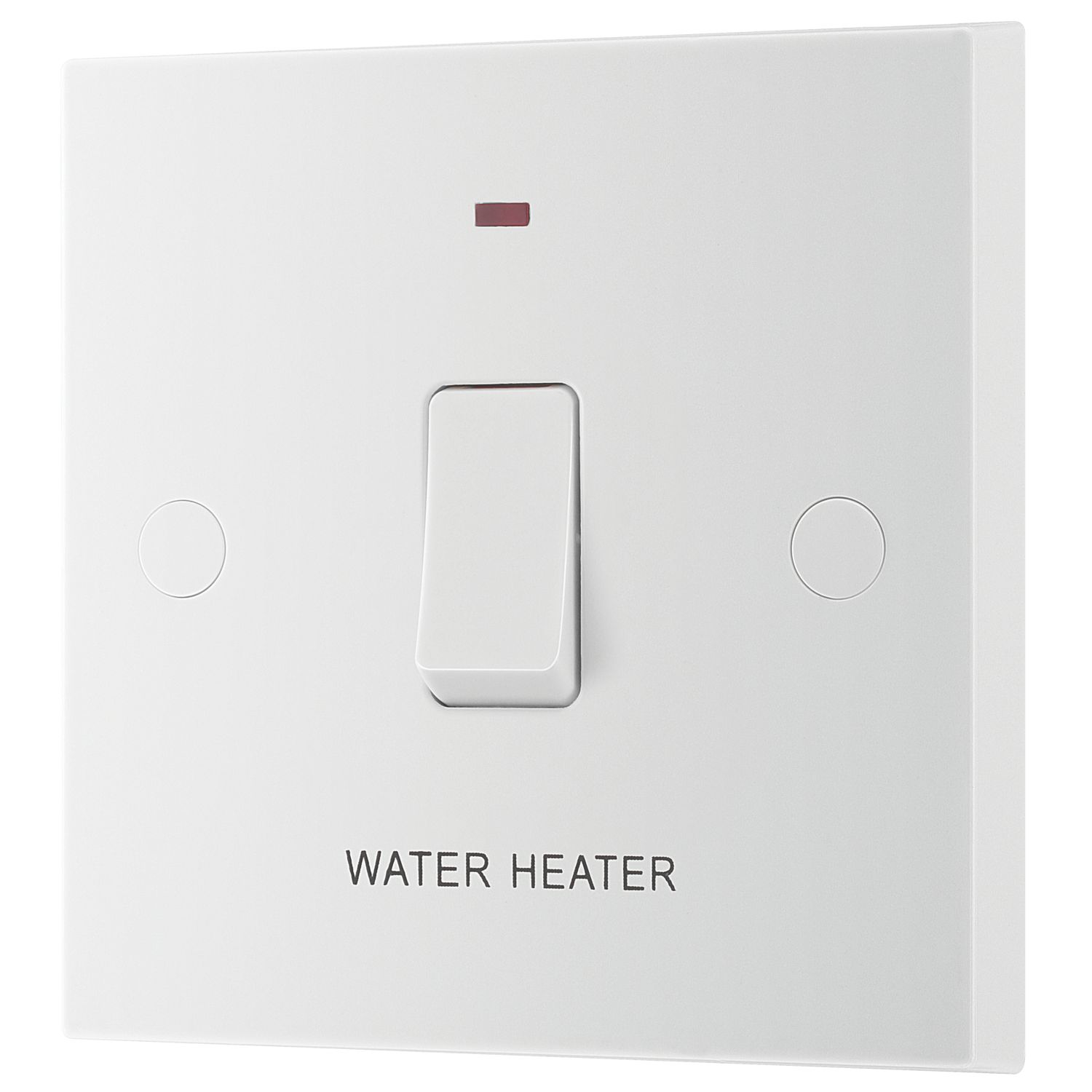 British General 900 Series 20A 1-Gang DP 'Water Heater' Printed Switch White with LED (452XG)