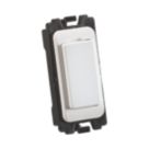 Knightsbridge Curved Edge 1-Module Grid Blanking Plate White