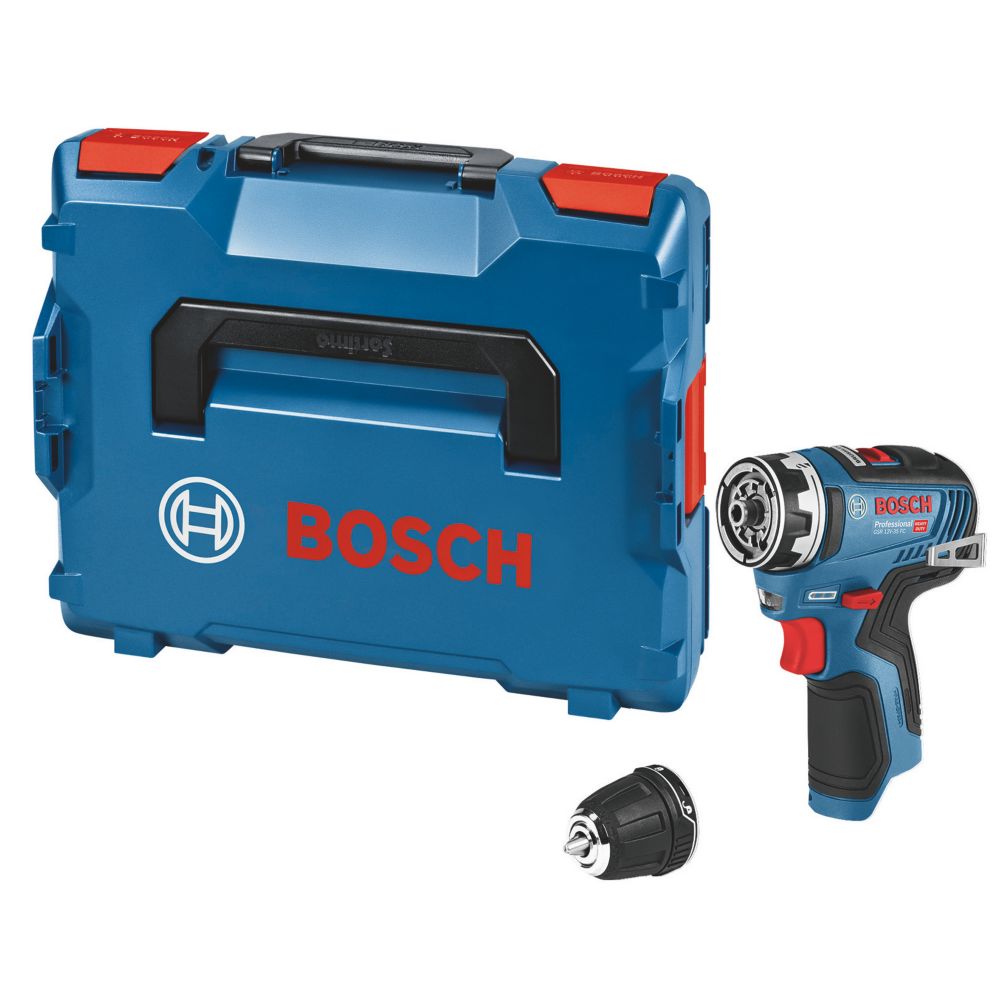 Bosch GSR 12V-35 FC 12V Li-Ion CoolPack Brushless Cordless Drill Driver with FlexiClick GFA 12-B - Bare