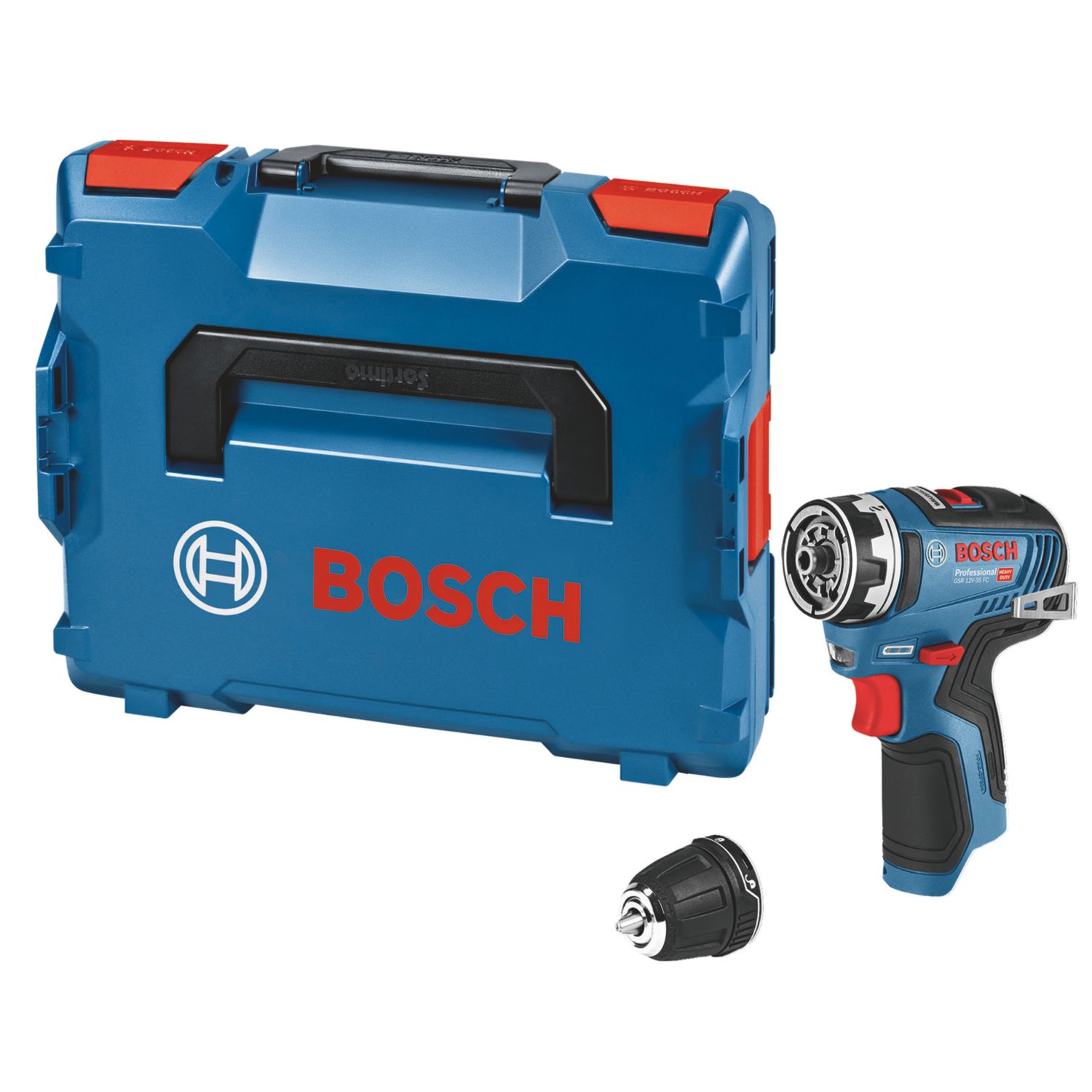 Bosch GSR 12V-35 FC 12V Li-Ion CoolPack Brushless Cordless Drill Driver with FlexiClick GFA 12-B - Bare (452YW)