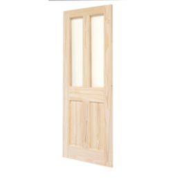 Victorian 2-Clear Light Unfinished Pine  Wooden 2-Panel Internal Door 2040mm x 826mm