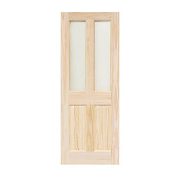 Victorian 2-Clear Light Unfinished Pine  Wooden 2-Panel Internal Door 2040mm x 826mm