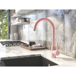 ETAL Sorrento Single Lever Kitchen Mixer Tap Matt Pink