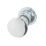 Aqualux Shine Round Shower Door Knob Chrome 25mm Single