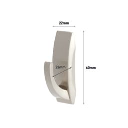 Command Silver Self-Adhesive Bathroom Hook Small