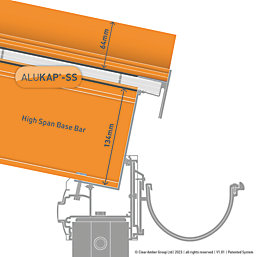 ALUKAP-SS Brown 0-100mm High Span Glazing Wall Bar 2400mm x 58mm