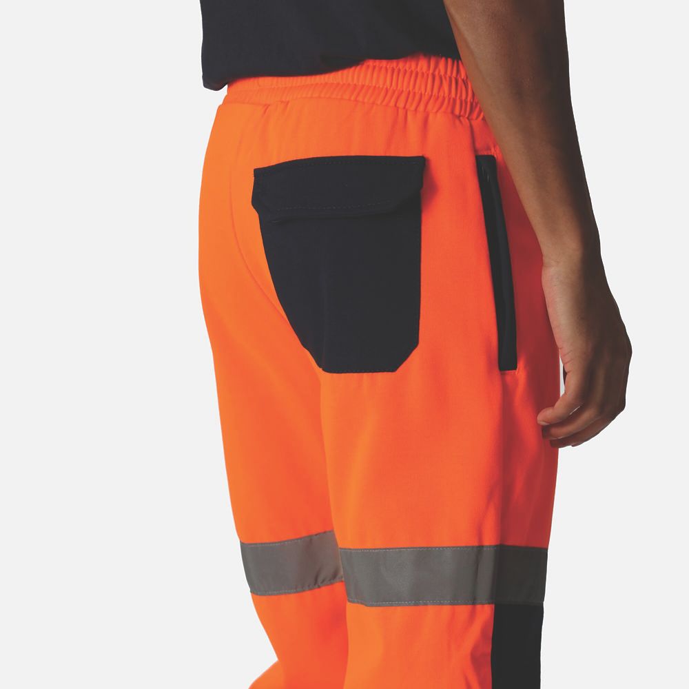 Regatta Pro Hi Vis Joggers Orange Navy Medium 31 W 28 L Screwfix