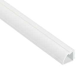 D-Line PVC White Quarter Round Trunking 22mm x 22mm x 2m 16 Pack