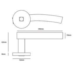 Eclipse Insignia Arched Fire Rated Lever on Rose Door Handle Pair Polished Stainless Steel