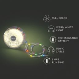 Calex  8m Rechargeable LED String Lights 1500lm