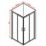 Framed Square Shower Enclosure  LH&RH Polished Silver Effect/Clear 760mm x 760mm x 1850mm