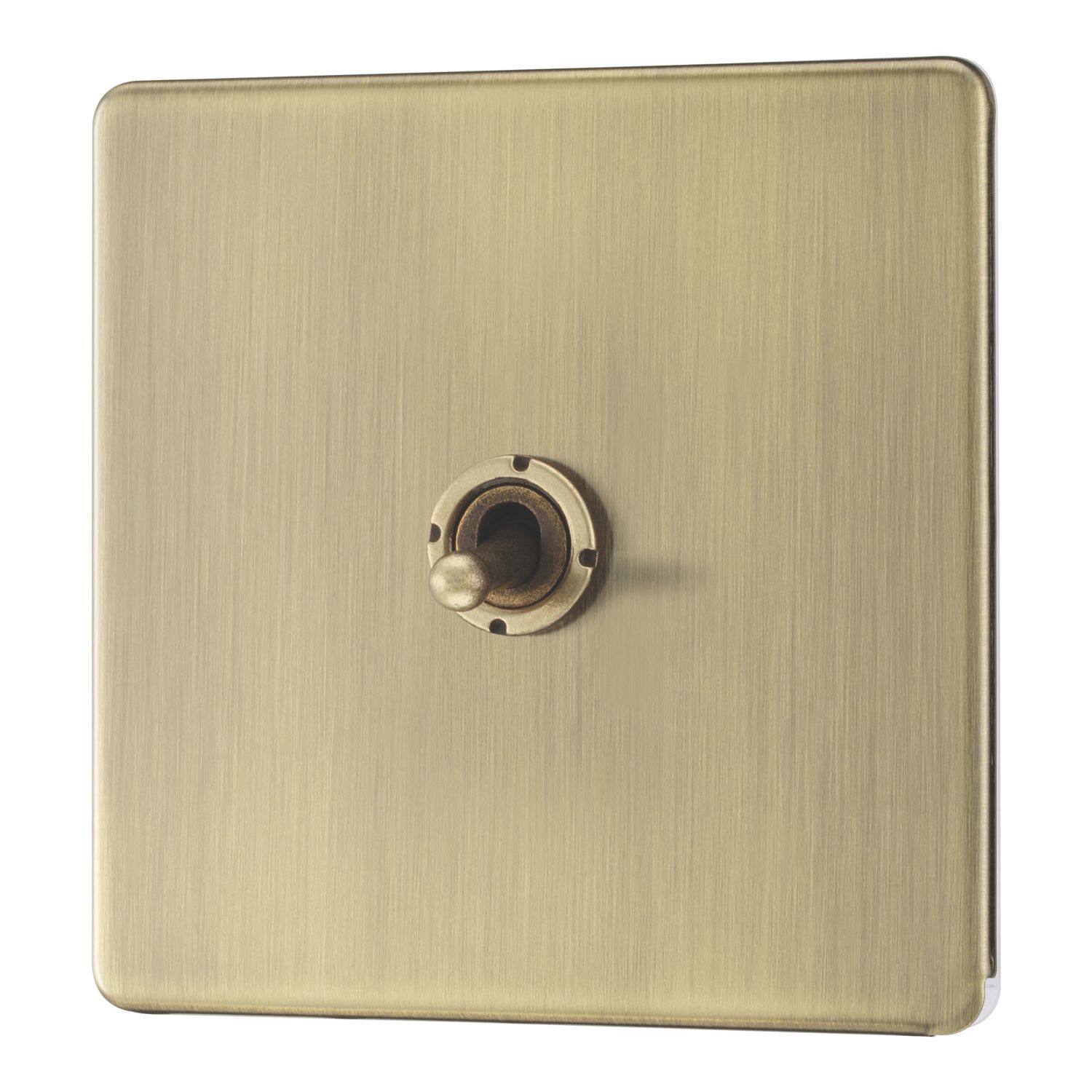 LAP 20A 16AX 1-Gang 2-Way Switch Antique Brass with Colour-Matched Inserts (453PN)