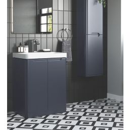 Floorstanding Vanity Unit & Basin Matt Indigo 605mm x 460mm x 840mm