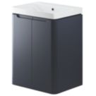 Floorstanding Vanity Unit & Basin Matt Indigo 605mm x 460mm x 840mm