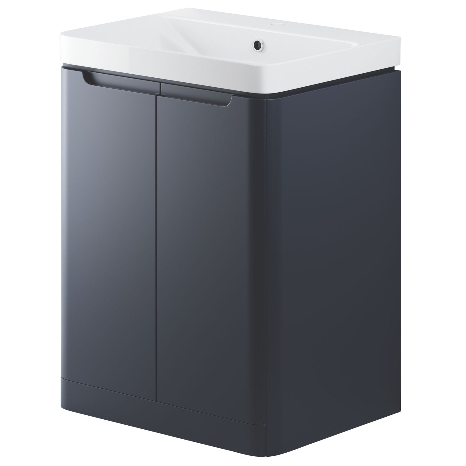 Floorstanding Vanity Unit & Basin Matt Indigo 605mm x 460mm x 840mm (453RJ)