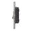 Contactum Lyric 10AX 1-Gang 1-Way Retractive Bell Switch Brushed Steel with Black Inserts