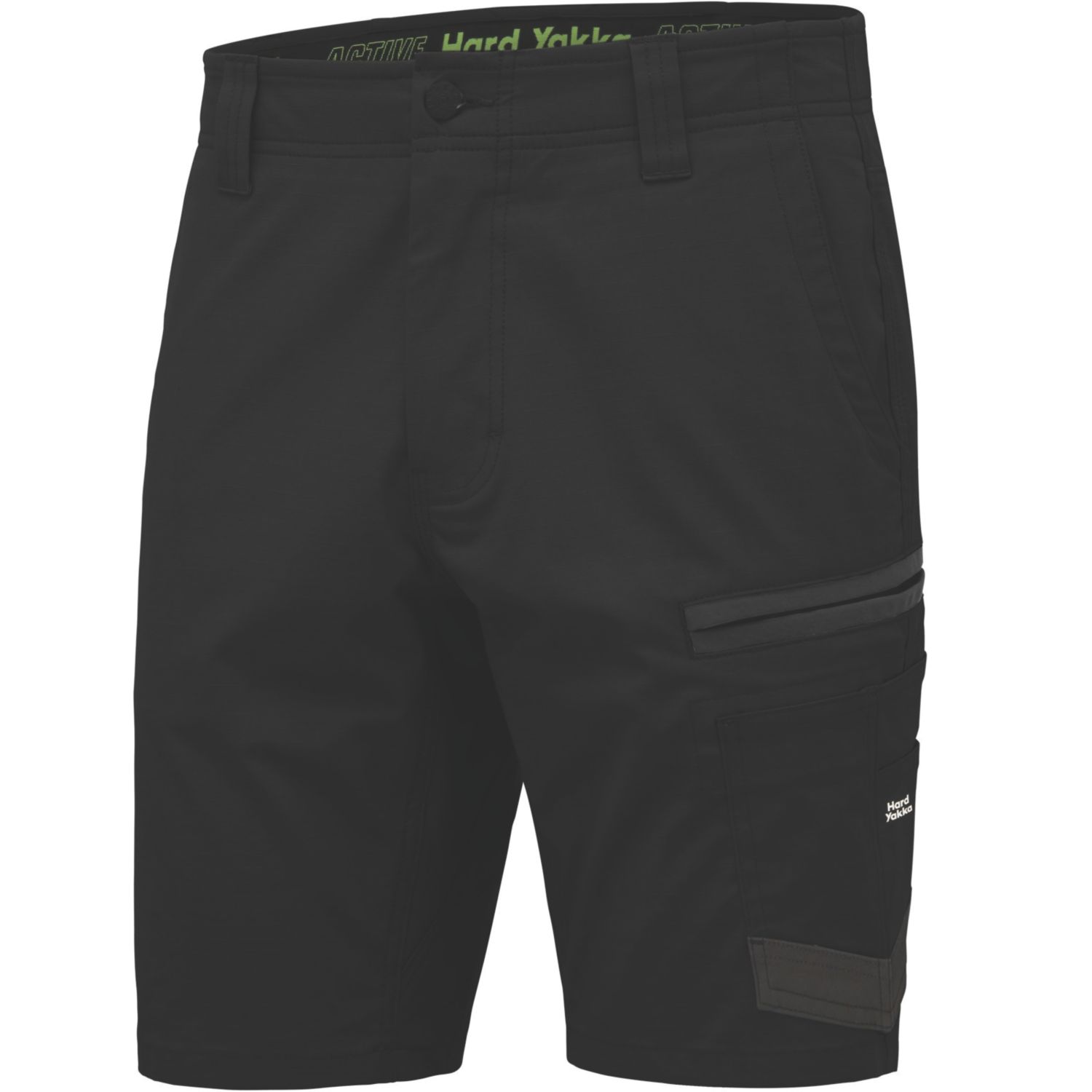 Hard Yakka Raptor Active Shorts Black 40" W (453RV)