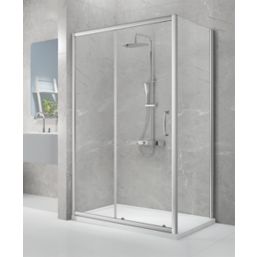 Triton Neo Eight Framed Rectangular Sliding Door Shower Enclosure  Chrome  1000mm x 800mm x 1900mm