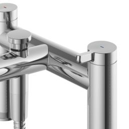 Swirl Bonda Chrome  192mm Deck Mounted Dual Control Manual Shower Mixer Tap