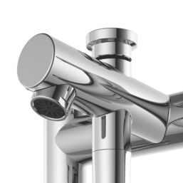Swirl Bonda Chrome  192mm Deck Mounted Dual Control Manual Shower Mixer Tap