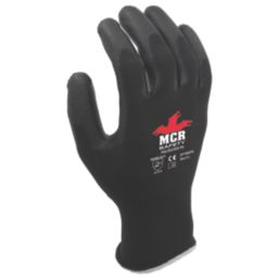 MCR Safety GP1002PU General Handling Gloves Black Large 1 Pair