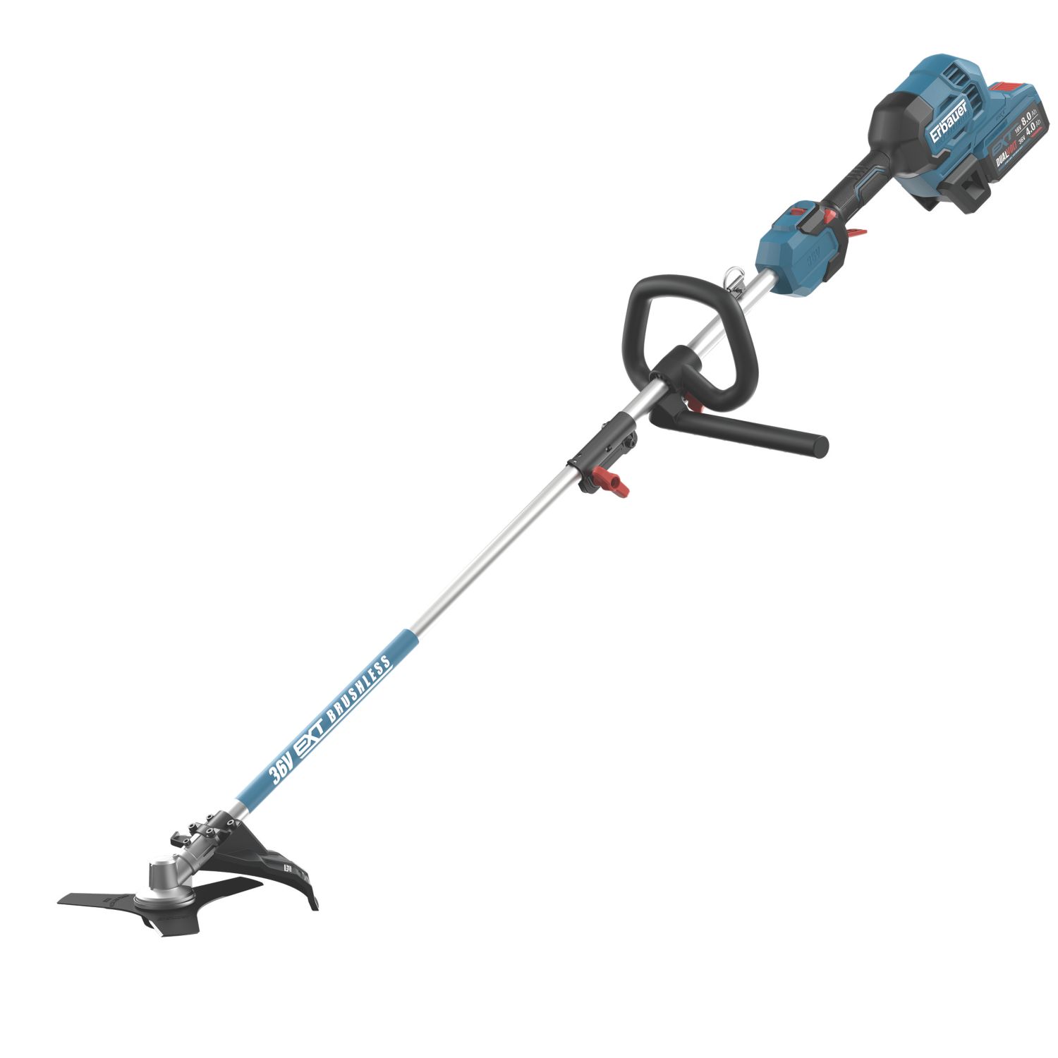 Erbauer ERT1026GBC 18/36V 1 x 4.0/8.0Ah Li-Ion EXT Brushless Cordless Brush Cutter & Grass Trimmer (453YY)
