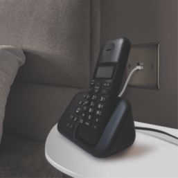 British General Nexus Metal 1-Gang Slave Telephone Socket Black Nickel