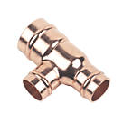 Flomasta  Brass Solder Ring Reducing Tees 22mm x 15mm x 15mm 5 Pack