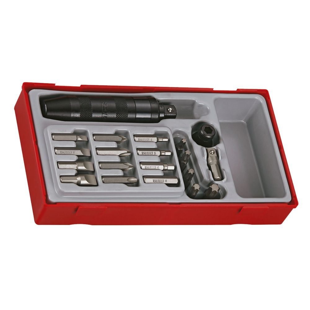 Teng Tools TTID20 Interchangeable 1/2" Impact Driver Set 20 Pieces