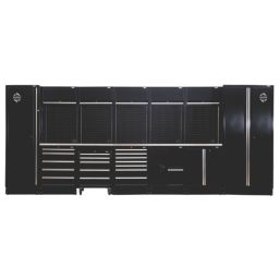 Bunker  Black 25 Piece Modular Storage Set with 1 Bowl Stainless Steel Sink