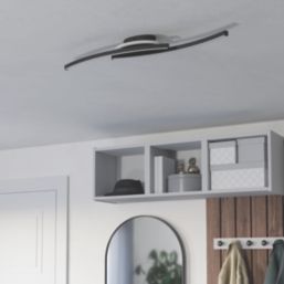 Eglo Lungolago LED Oval Ceiling Light Black 12W 1500lm